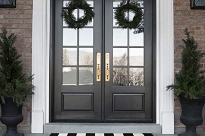 Cotton plaid outdoor door mat (2)