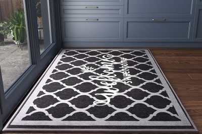 Large stylish cotton door mat (2)
