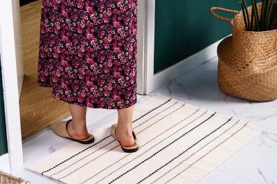 Simple style cotton door mat (3)