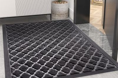 Blue thickened rubber door mat (3)