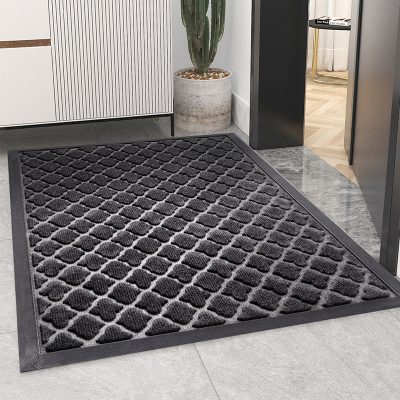 Blue thickened rubber door mat (3)