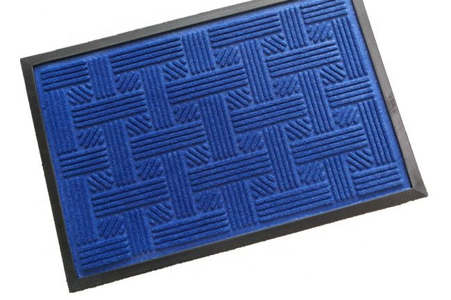 Plaid printed rubber door mat (5)