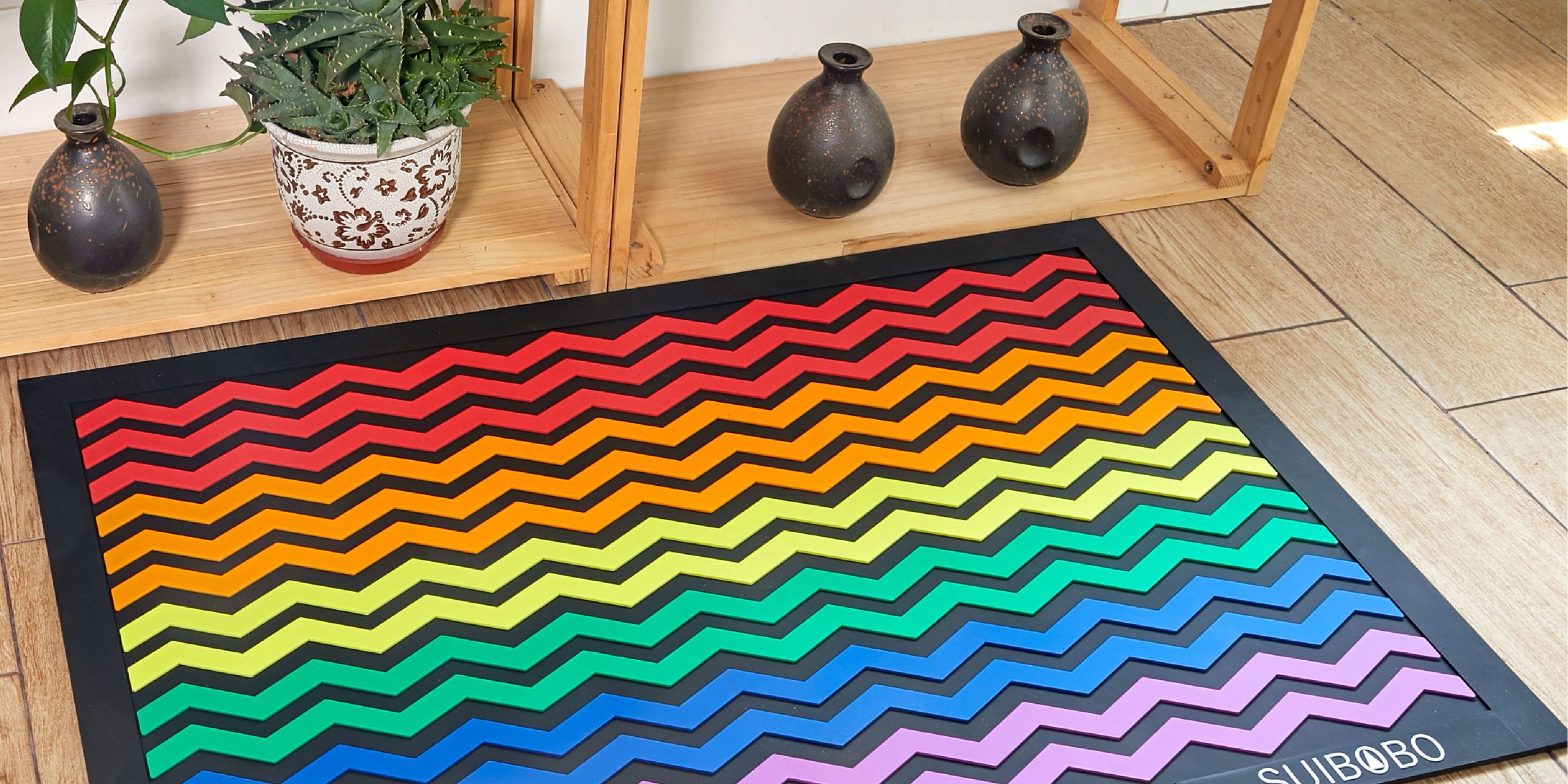 Soft iridescent pretty PVC doormat (6)